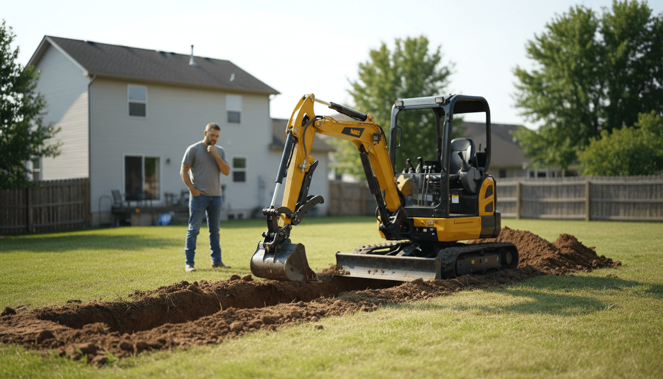 Residential grading and site preparation project